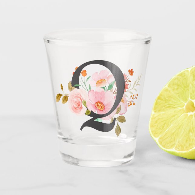 Vaso De Chupito Letra Q (Anverso)