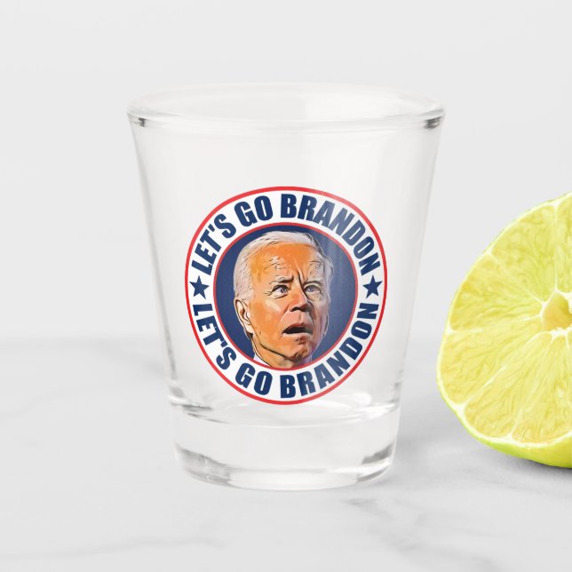 Vaso De Chupito Let's Go Brandon fjb anti joe Biden trump 2024 (Anverso)