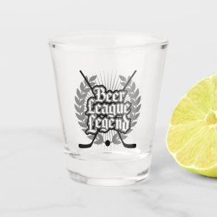 Vaso De Chupito Leyenda de la liga de la cerveza del hockey