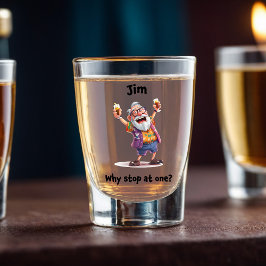Vaso De Chupito Leyenda Fiesta colorida del viejo hombre