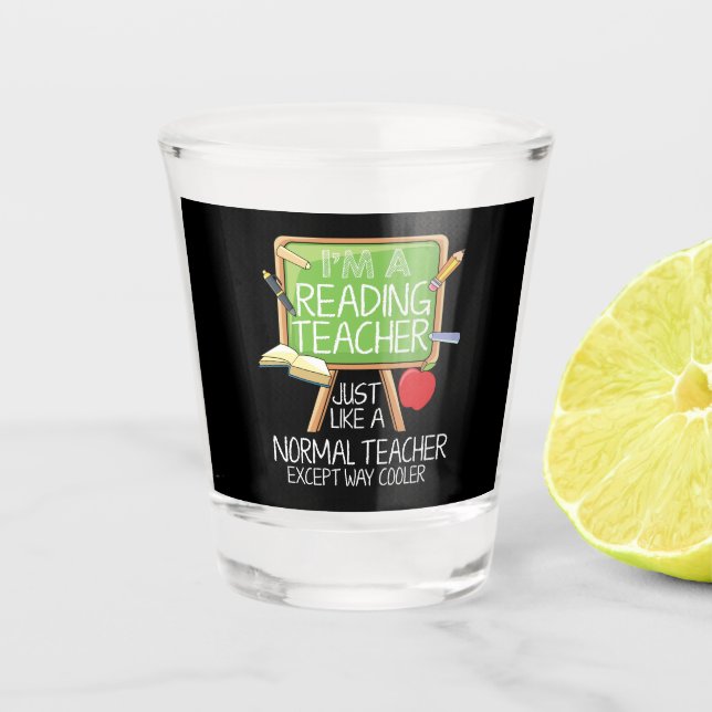 Vaso De Chupito Leyendo profesor (Anverso)