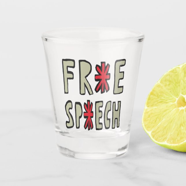Vaso De Chupito Libertad de expresión (Anverso)