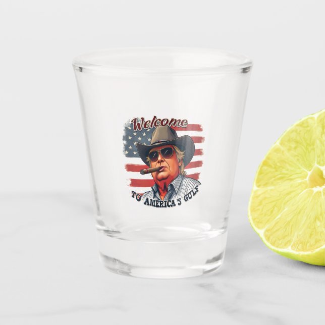 Vaso De Chupito Libertad para el estadounidense del Golfo (Anverso)