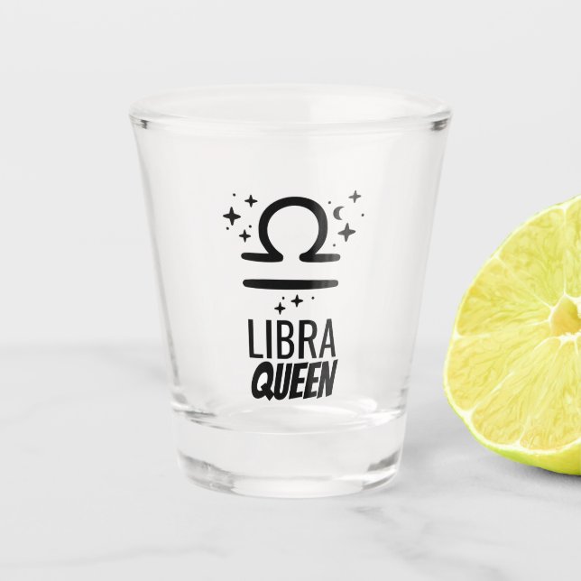 Vaso De Chupito Libra Queen Shot glass (Anverso)