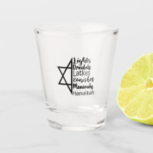 Vaso De Chupito Light Dreidel Latke Kanish Menorah Hanukkah
