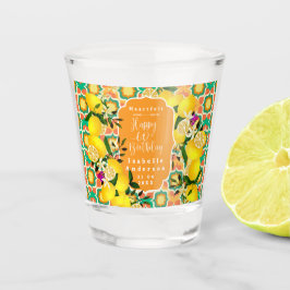 Vaso De Chupito Limon Mediterráneo 60 Cumpleaños Naranja