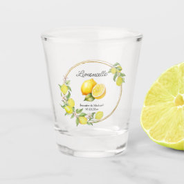 Vaso De Chupito limoncello acuarela limón boda verano chic