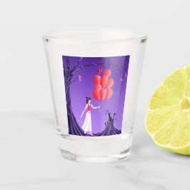 Vaso De Chupito lindo bailarina Cat medianoche tree