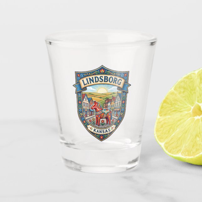 Vaso De Chupito Lindsborg Kansas (Anverso)