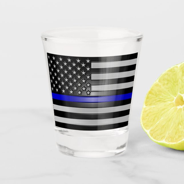 VASO DE CHUPITO LÍNEA AZUL DELGADA (Anverso)