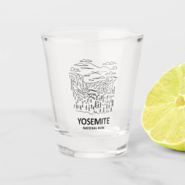 Vaso De Chupito Línea de arte del Parque Nacional Yosemite