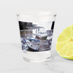 Vaso De Chupito Linmouth Low Tide in the fand Photo Souvenir