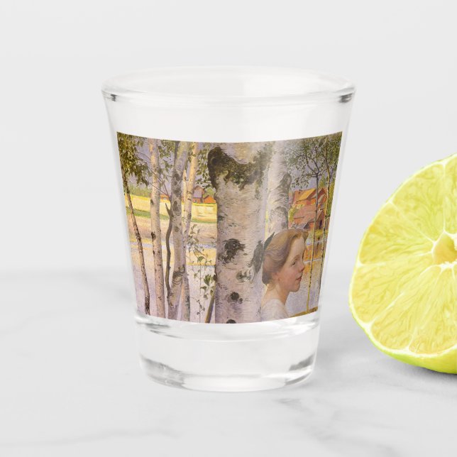 Vaso De Chupito Lisbeth en el Birch Grove (bella joven Chica) (Anverso)