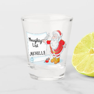 Vaso De Chupito Lista de traviesos de Santa Personalizada