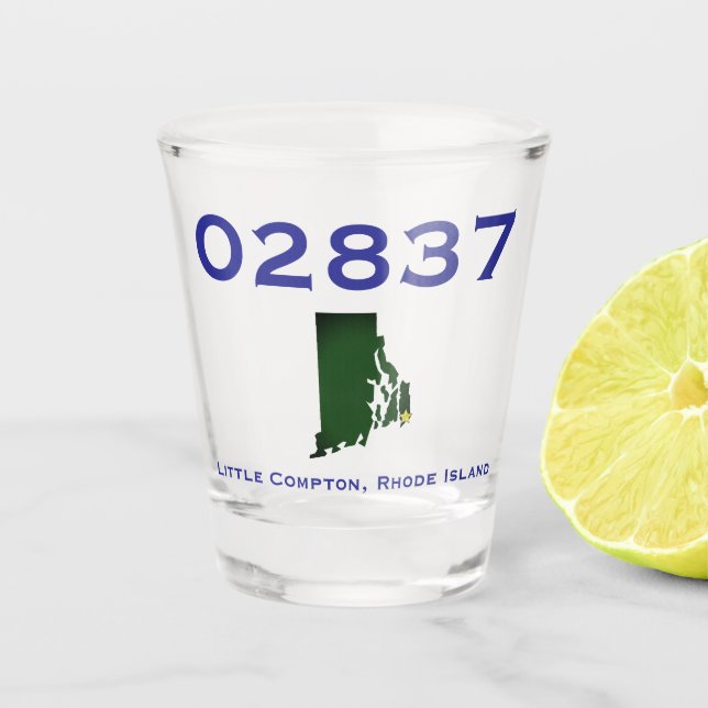 Vaso De Chupito Little Compton, código postal de RI - 02837 - Sako (Anverso)