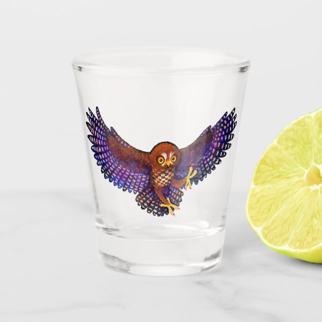Vaso De Chupito Little Ruru Morepork Owl (Anverso)