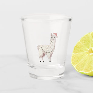 Vaso De Chupito Llama Luces de Navidad Robusta Amante Alpaca