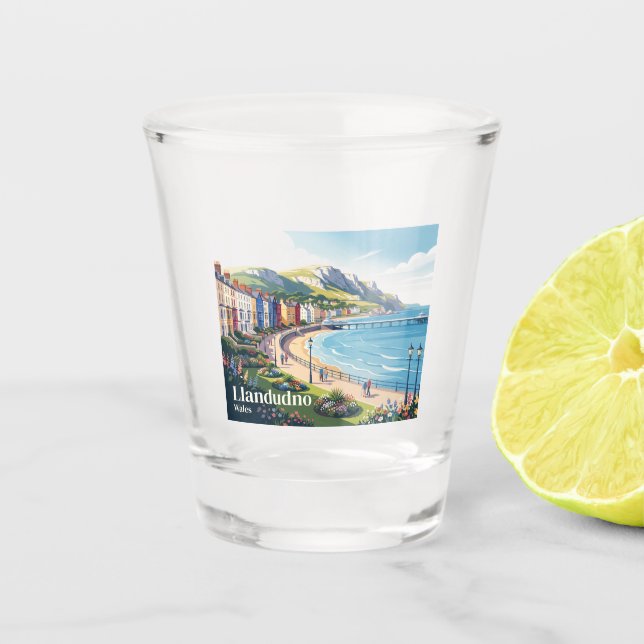 Vaso De Chupito Llandudno Gales (Anverso)