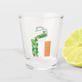 Vaso De Chupito Llenando la bandera de Irlanda