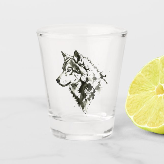 Vaso De Chupito Lobo (Anverso)