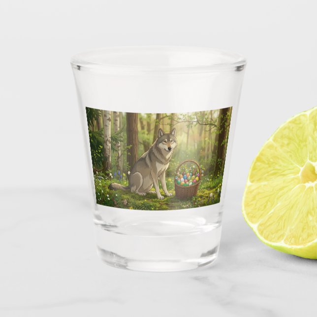 Vaso De Chupito Lobo de Pascua  (Anverso)