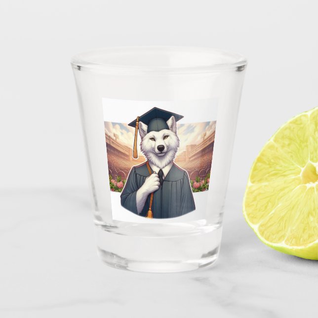Vaso De Chupito Lobo Graduado (Anverso)