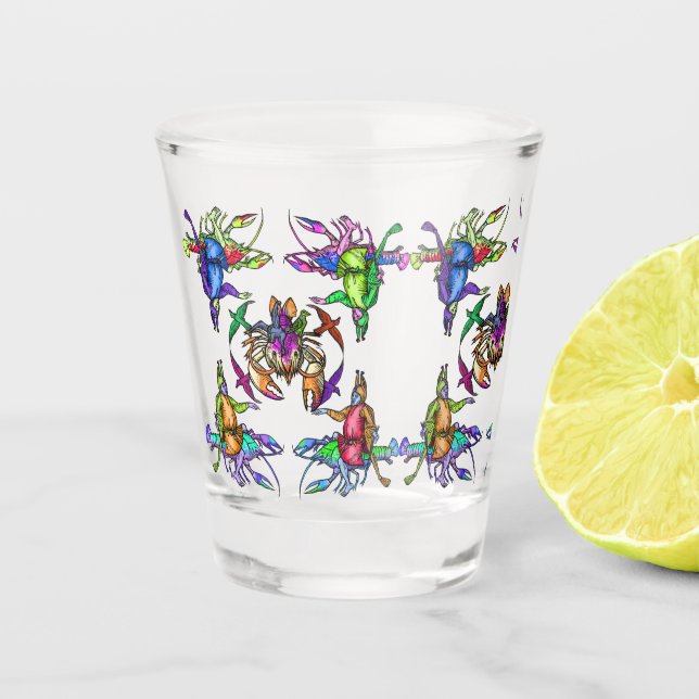 Vaso De Chupito Lobo improbable (Anverso)