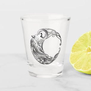 Vaso De Chupito Lobo tribal - Sombreado