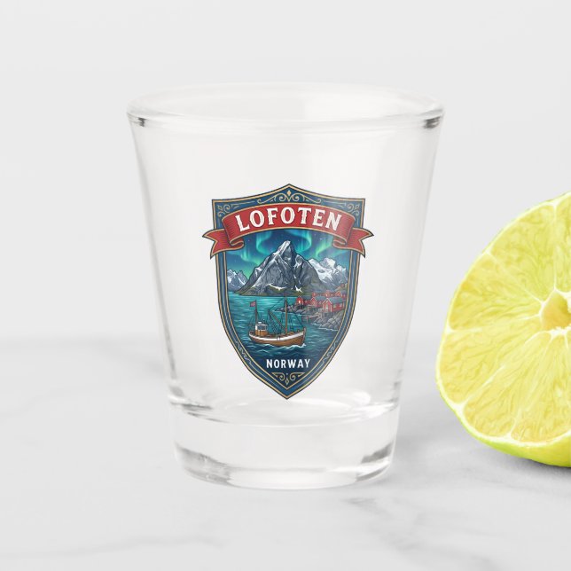 Vaso De Chupito Lofoten Noruega (Anverso)