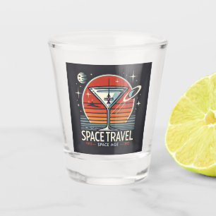 Vaso De Chupito Logo de la era espacial Martini Space Travel 1957