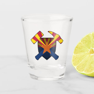 Vaso De Chupito Logo del Rock Hammer del geólogo de Arizona