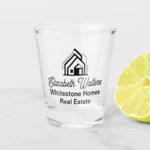 Vaso De Chupito Logotipo de Agente Inmobiliario Personalizado para
