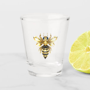 Vaso De Chupito Logotipo de Relieve metalizado dorado falso poligo