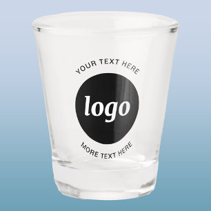 Vaso De Chupito Logotipo simple y negocio de texto