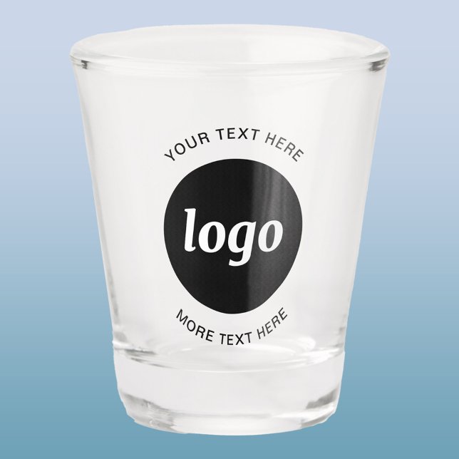 Vaso De Chupito Logotipo simple y negocio de texto (Logo with text business promotional shot glass)