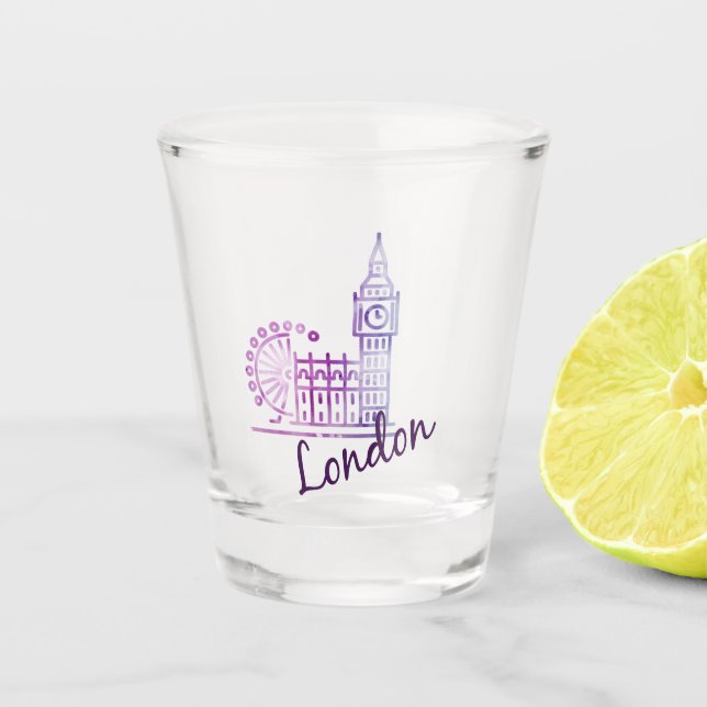 Vaso De Chupito Londres, Big Ben, Reino Unido (Anverso)