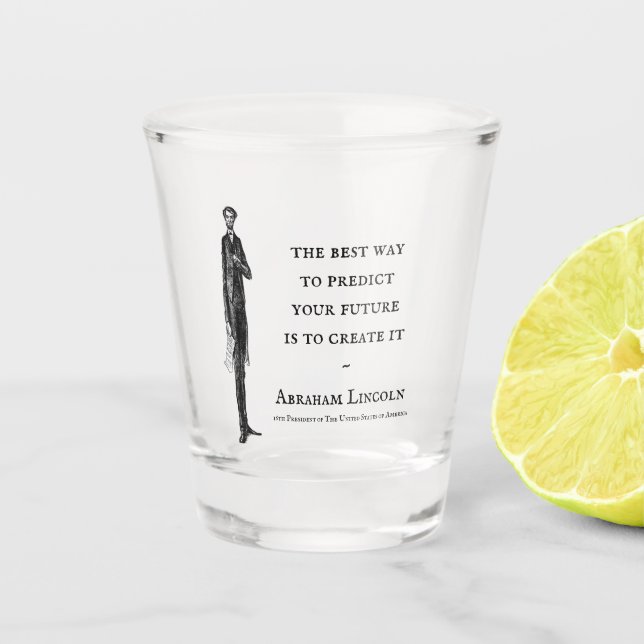 Vaso De Chupito Long Tall Abe Abraham Lincoln Cita o tu texto (Anverso)
