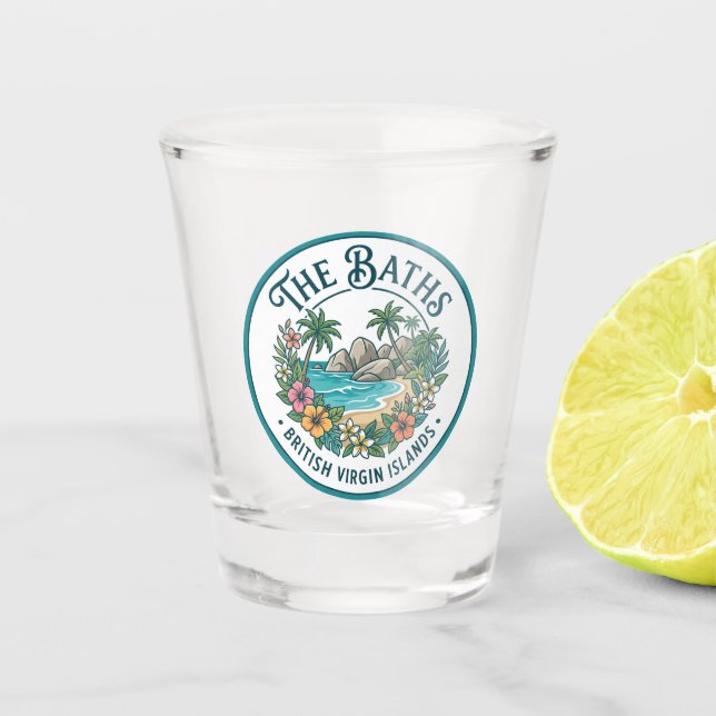 Vaso De Chupito Los Baños Islas Vírgenes Británicas (Anverso)