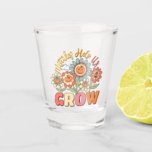 Vaso De Chupito Los Errores Nos Ayudan A Crecer -Motivación Floral