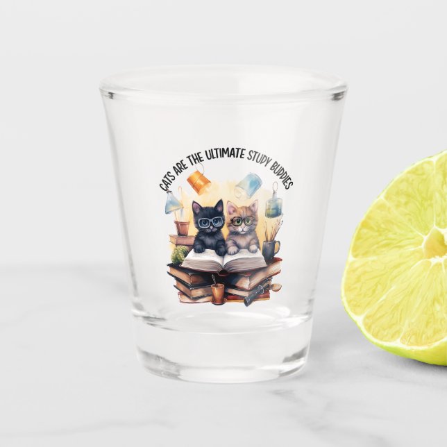 Vaso De Chupito Los Gatos Son Los Becarios De Estudio Más Avanzado (Anverso)