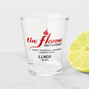 Vaso De Chupito Los restaurantes de llama de Illinois