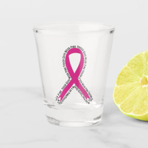 Vaso De Chupito Los Tejidos Usan Conciencia Sobre El Cáncer De Mam