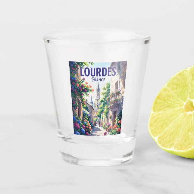 Vaso De Chupito Lourdes Francia (Anverso)
