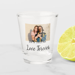 Vaso De Chupito Love Forever LGbtq pareja orgullo agregar nombre d