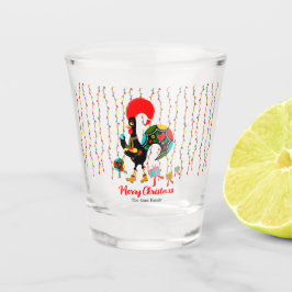 Vaso De Chupito Luces de navidad, baubles, regalos y Rooster