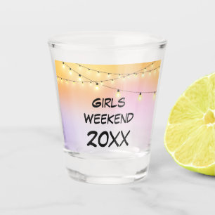 Vaso De Chupito Luces del café del fin de semana de los chicas co