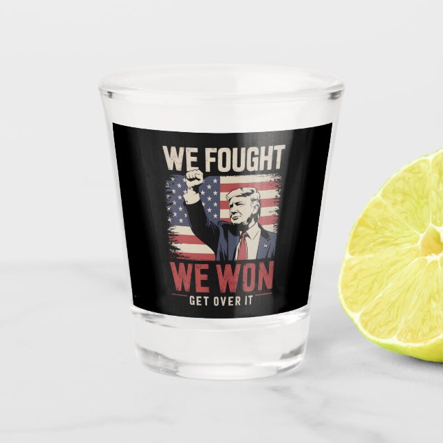 Vaso De Chupito Luchamos Para Superarlo. Trump, 47° presidente (Anverso)