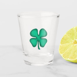 Vaso De Chupito Lucky 4 Leaf Irish Clover shot glass