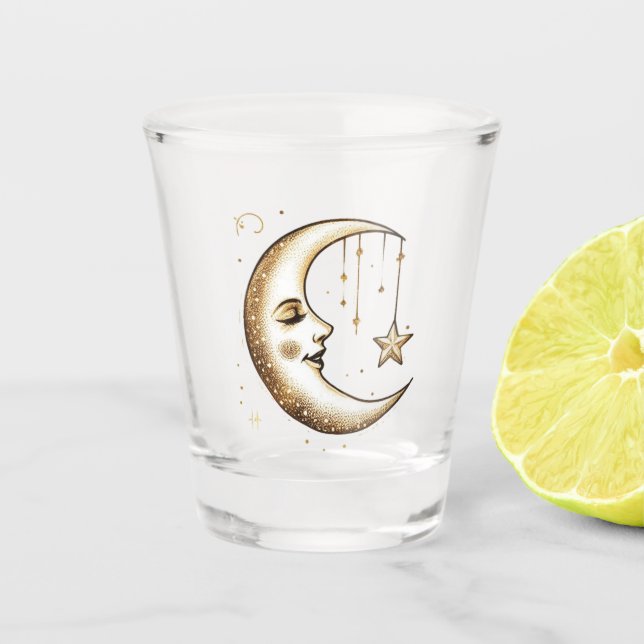 Vaso De Chupito Luna Estrellada (Anverso)