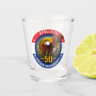 Vaso De Chupito Luna patriótica Eagle del 50.o aniversario de